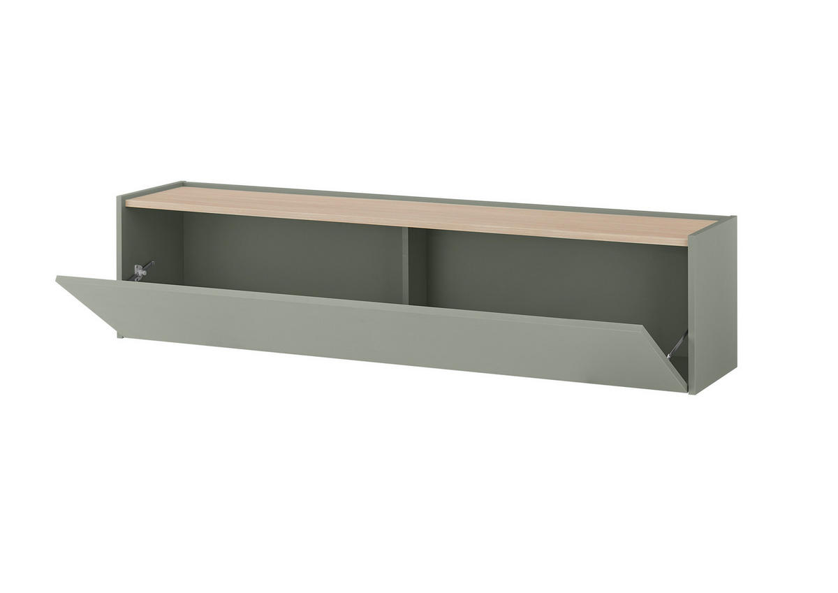 HÄNGEELEMENT Grün, Eichefarben  - Eichefarben/Grün, Design, Holzwerkstoff (150/35/30cm) - Modante