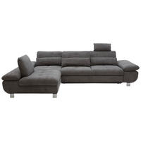 ECKSOFA Grau Webstoff  - Alufarben/Grau, Design, Textil (203/310cm) - Xora
