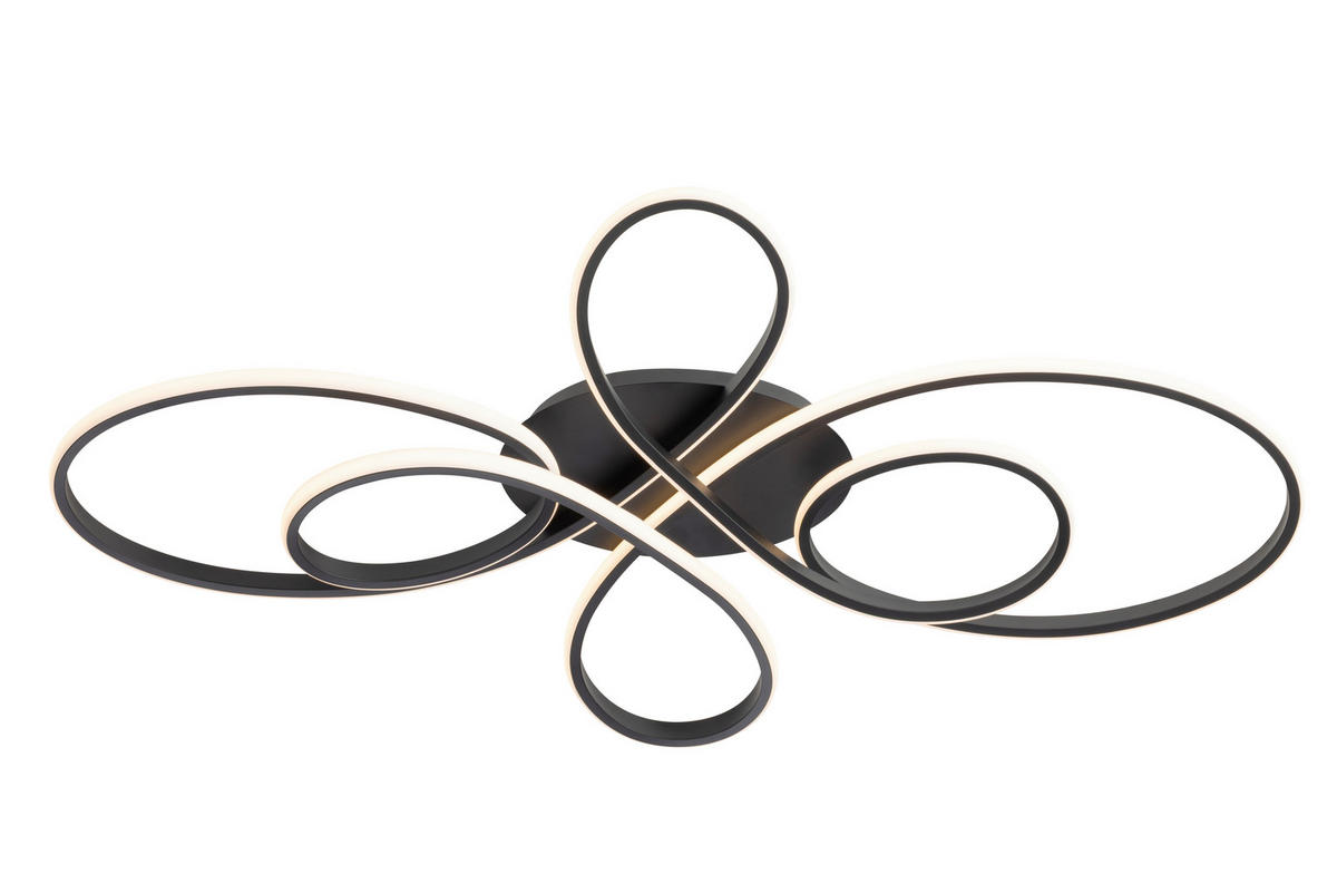 LED-DECKENLEUCHTE   - Schwarz, Design, Kunststoff/Metall (88l) - Novel