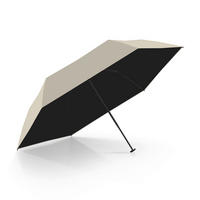 REGENSCHIRM - Beige/Schwarz, Basics, Kunststoff/Metall (91/49cm) - Doppler