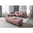 ECKSOFA  in Mikrofaser Rosa  207/301 cm  - Chromfarben/Rosa, Design, Textil/Metall (207/301cm) - Xora