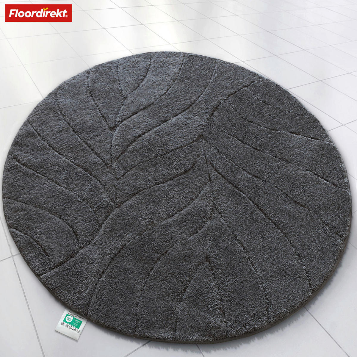 BADEMATTE Maris Dunkelgrau 120/120 cm  - Dunkelgrau, Basics, Kunststoff/Textil (120/120cm) - Floordirekt