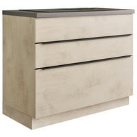 LADIČAR    - bijela/crna, Design, drvni materijal/plastika (110/94/60cm) - MID.YOU