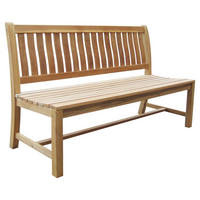 GARTENBANK 150/93/61 cm Teakholz  Edelstahl  - Edelstahlfarben/Teakfarben, LIFESTYLE, Holz/Metall (150/93/61cm) - Zebra 