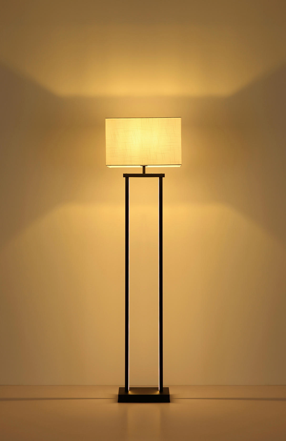 LED SVJETILJKA PODNA Sydney  - bijela/crna, Design, tekstil/metal (40/27/153cm) - Globo