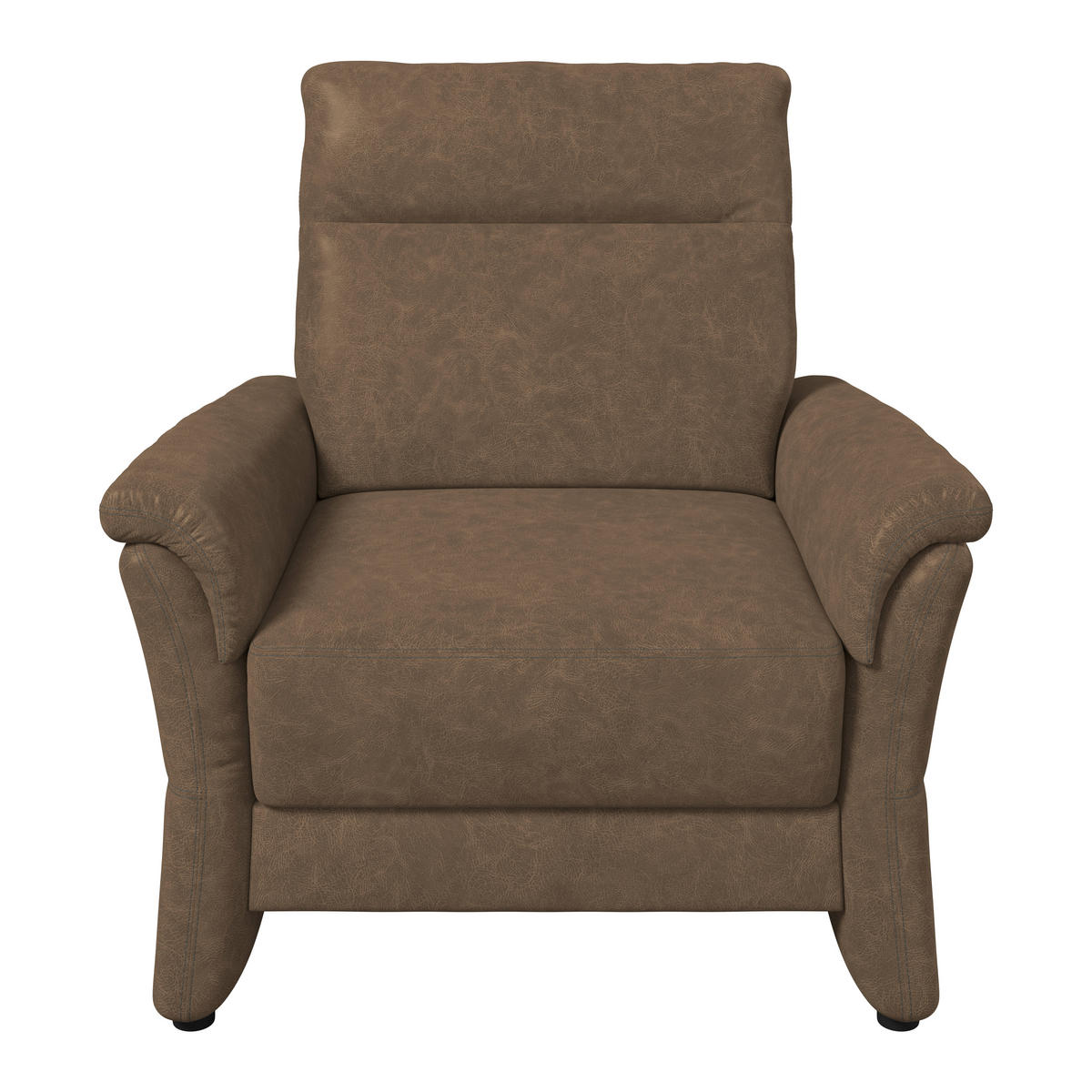 SESSEL Mikrofaser Braun  - Schwarz/Braun, Konventionell, Kunststoff/Textil (104/98/91cm) - Elegando