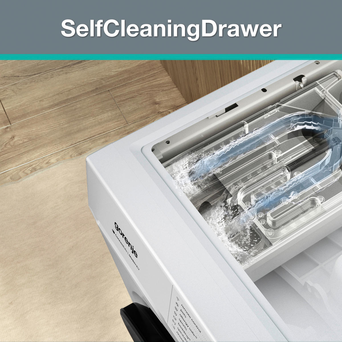 WASCHMASCHINE WG494A1P1   - Schwarz/Weiß, Trend, Kunststoff/Metall (60/85/54cm) - Hisense