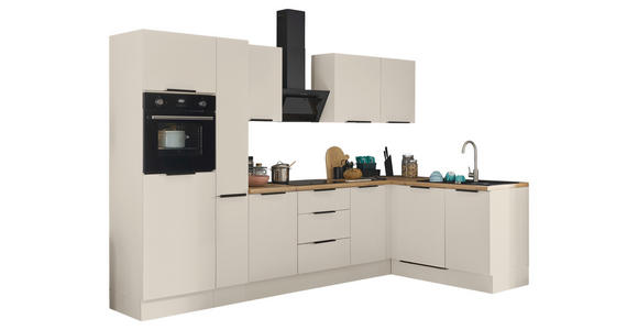 ECKKÜCHE 310/175 cm  in Kaschmir  - Kaschmir/Schwarz, Basics, Holzwerkstoff/Metall (310/175cm) - Xora