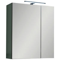 SPIEGELSCHRANK 60/70/23 cm  - Schwarz/Grün, Basics, Glas/Holzwerkstoff (60/70/23cm) - MID.YOU