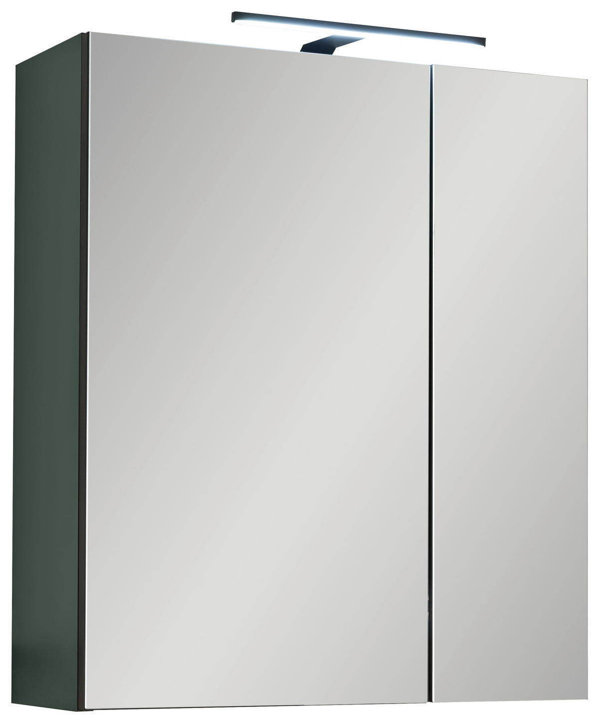 SPIEGELSCHRANK 60/70/23 cm  - Schwarz/Grün, Basics, Glas/Holzwerkstoff (60/70/23cm) - MID.YOU