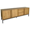 LOWBOARD WABI  in 180/60,5/40 cm  - Eichefarben/Schwarz, Design, Holz/Holzwerkstoff (180/60,5/40cm) - Xora