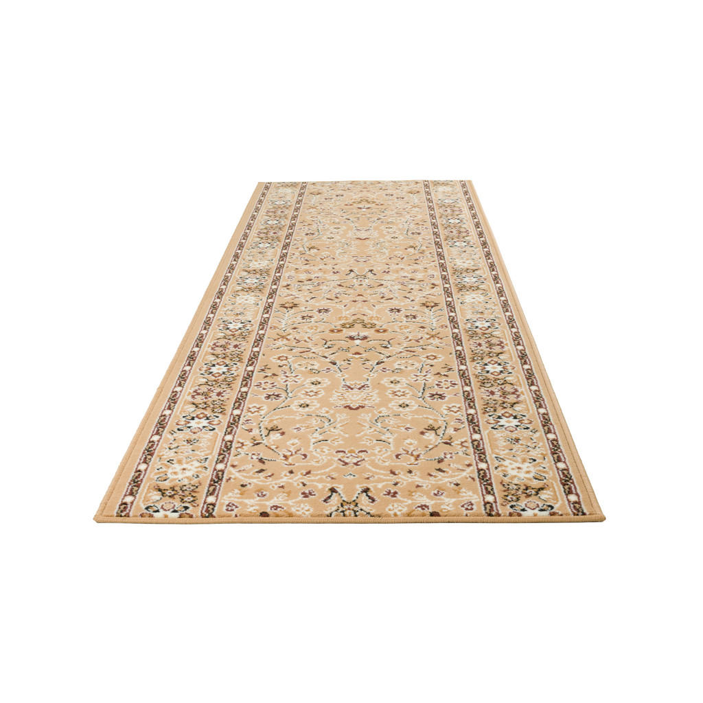 Thumbnail - Läufer Shiraz, Beige, Hellbraun, Textil, Floral, rechteckig, 80x200 cm, Grüner Punkt, Textiles Vertrauen - Oeko-Tex®, Re...