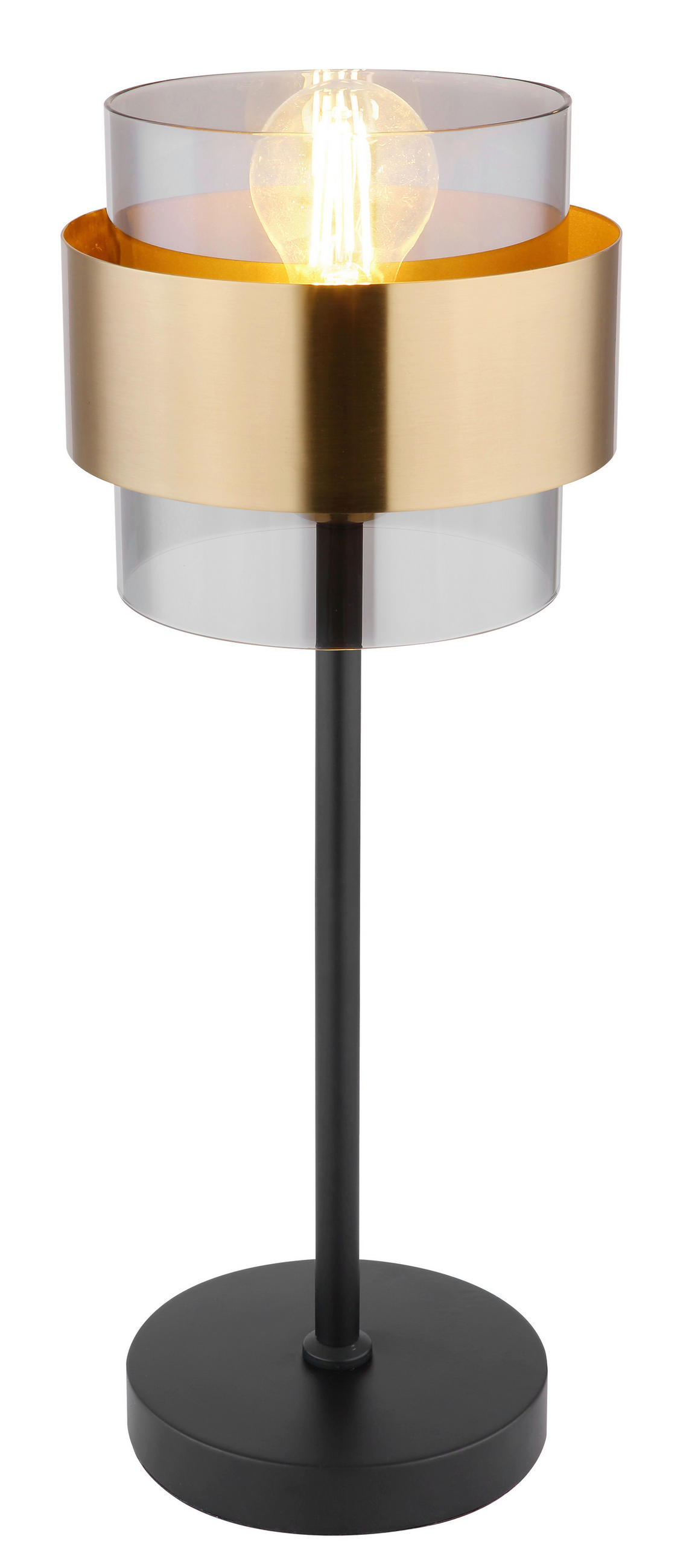 VEIOZĂ - străveziu/alămiu, Design, sticlă/metal (18/47cm)