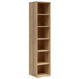 AKTENREGAL Eichefarben  - Eichefarben/Schwarz, KONVENTIONELL, Holzwerkstoff/Kunststoff (42/198/41cm) - Carryhome