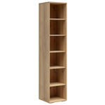 AKTENREGAL Eichefarben  - Eichefarben/Schwarz, KONVENTIONELL, Holzwerkstoff/Kunststoff (42/198/41cm) - Carryhome