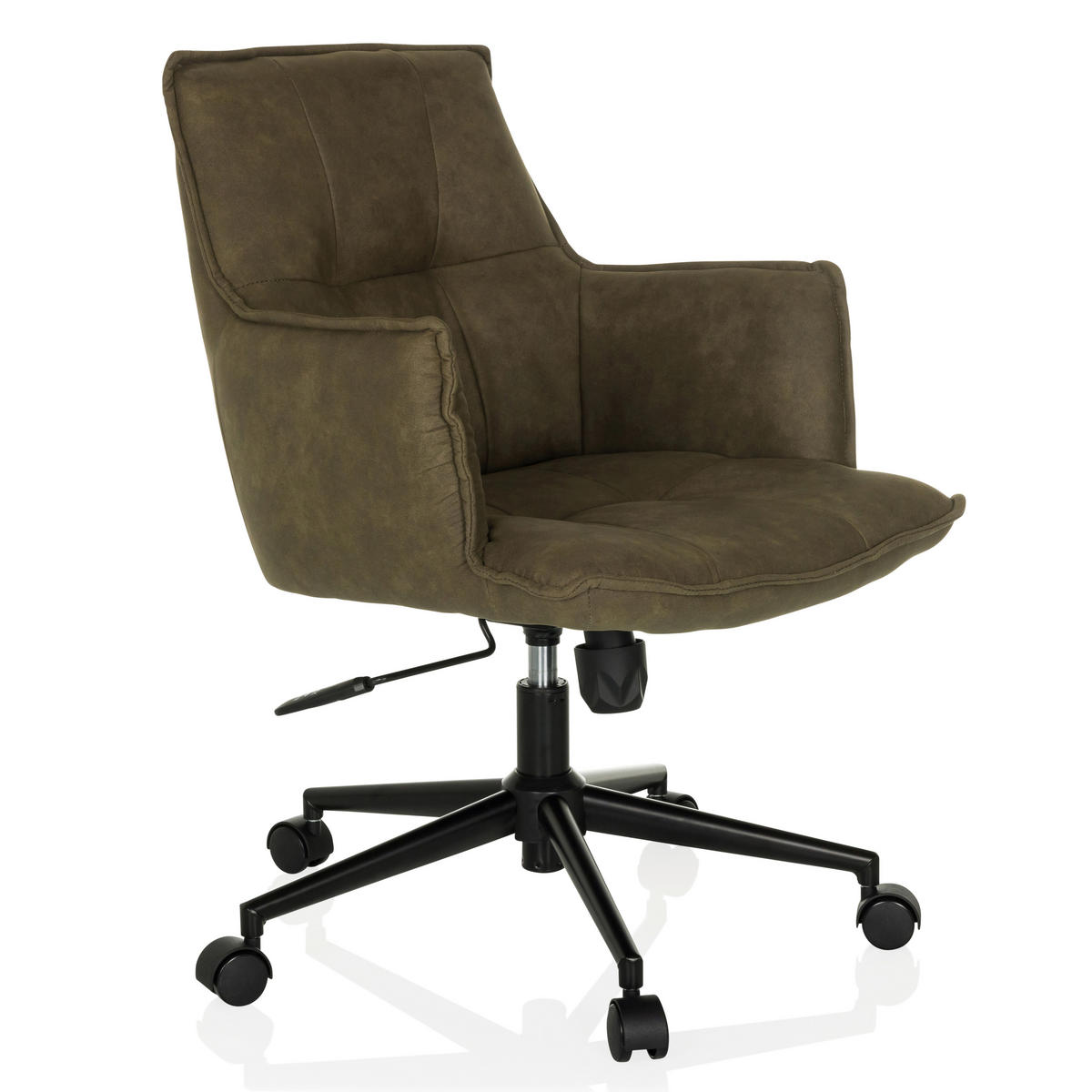 DREHSTUHL Grün  - Schwarz/Grün, MODERN, Kunststoff/Textil (54/85/70cm) - MID.YOU