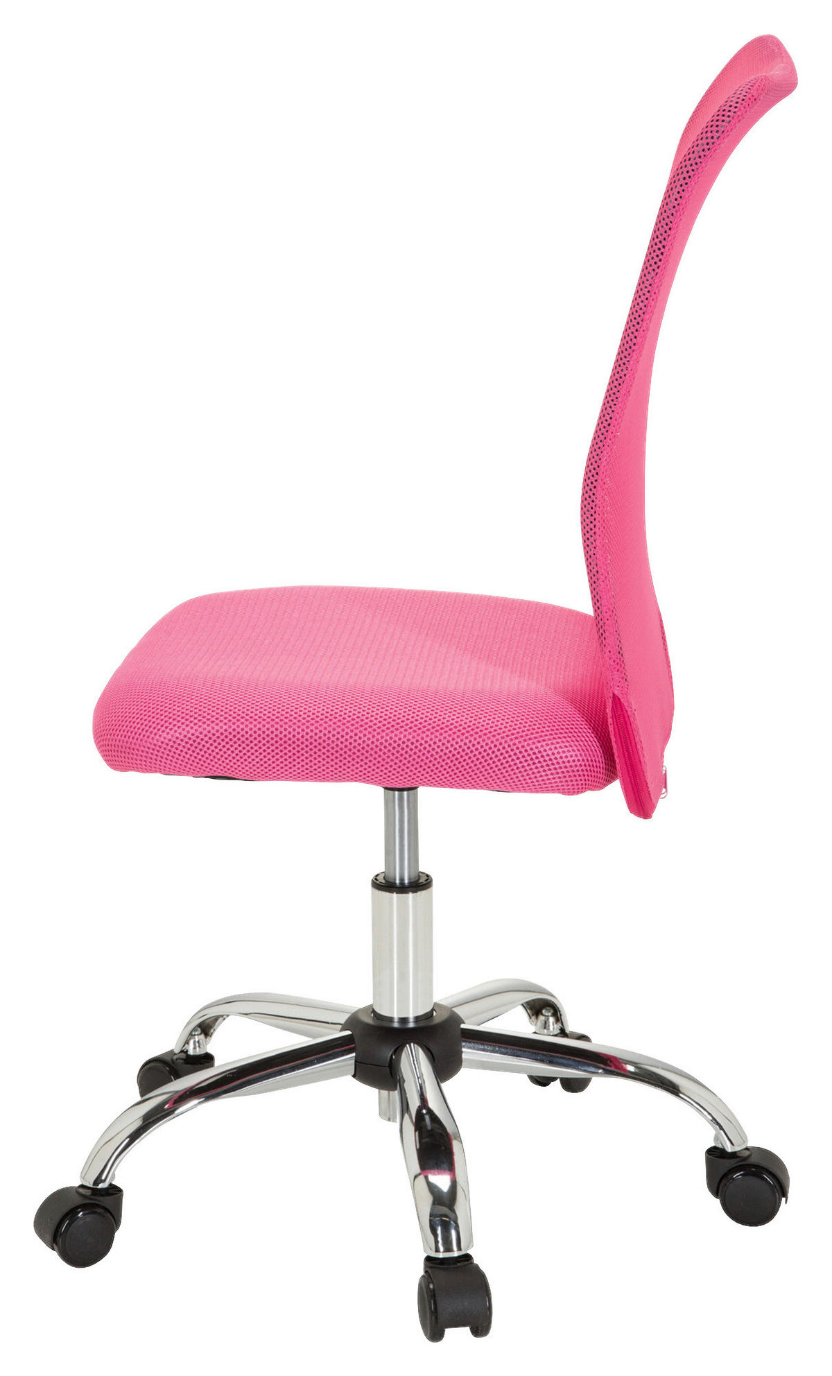 JUGENDDREHSTUHL  in Netzbespannung Pink  - Chromfarben/Pink, Basics, Kunststoff/Textil (54/88/54cm) - MID.YOU