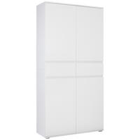 MEHRZWECKSCHRANK 100/200/37 cm  in Weiß  - Silberfarben/Weiß, KONVENTIONELL, Holzwerkstoff/Kunststoff (100/200/37cm) - Xora