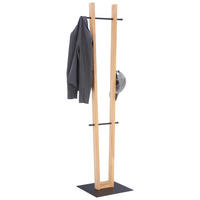 VJEŠALICA SAMOSTOJEĆA crna, boje hrasta  drvo, metal   - boje hrasta/crna, Natur, drvo/metal (45/174,9/40cm) - Linea Natura