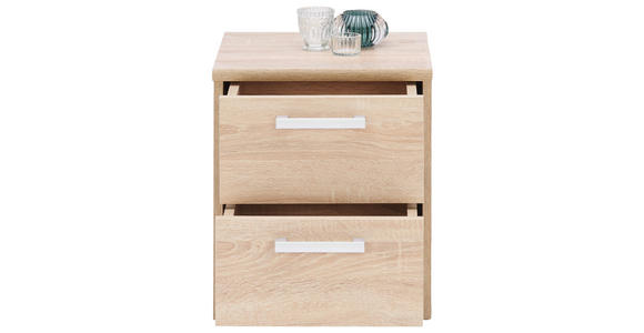 KOMMODE 38/46/36 cm - Silberfarben/Schwarz, KONVENTIONELL, Holzwerkstoff/Metall (38/46/36cm) - Xora