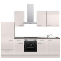 KÜCHENLEERBLOCK 270 cm   in Schieferfarben, Hellgrau  - Schieferfarben/Edelstahlfarben, MODERN, Holzwerkstoff/Metall (270cm) - Nobilia