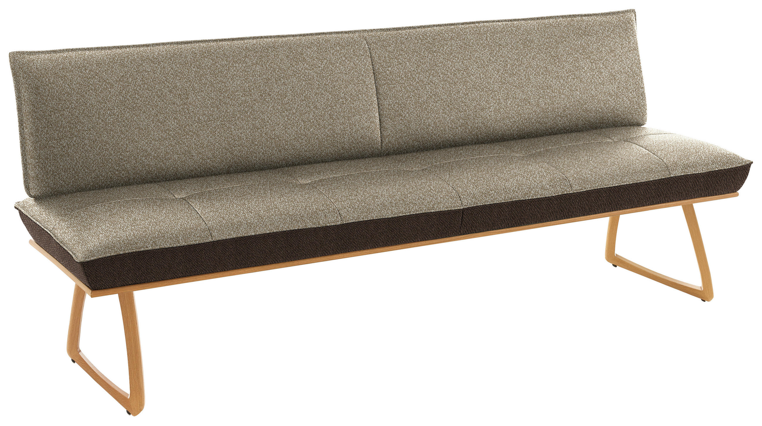 SITZBANK 214/88/66 cm  in Braun, Beige, Wildeiche  - Wildeiche/Eichefarben, Design, Holz/Textil (214/88/66cm) - Koinor