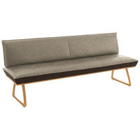 SITZBANK in Holz, Textil Braun, Beige, Wildeiche  - Wildeiche/Eichefarben, Design, Holz/Textil (214/88/66cm) - Koinor