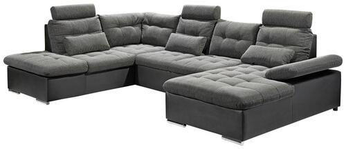 MID.YOU SEDACIA SÚPRAVA, textil, sivá, čierna