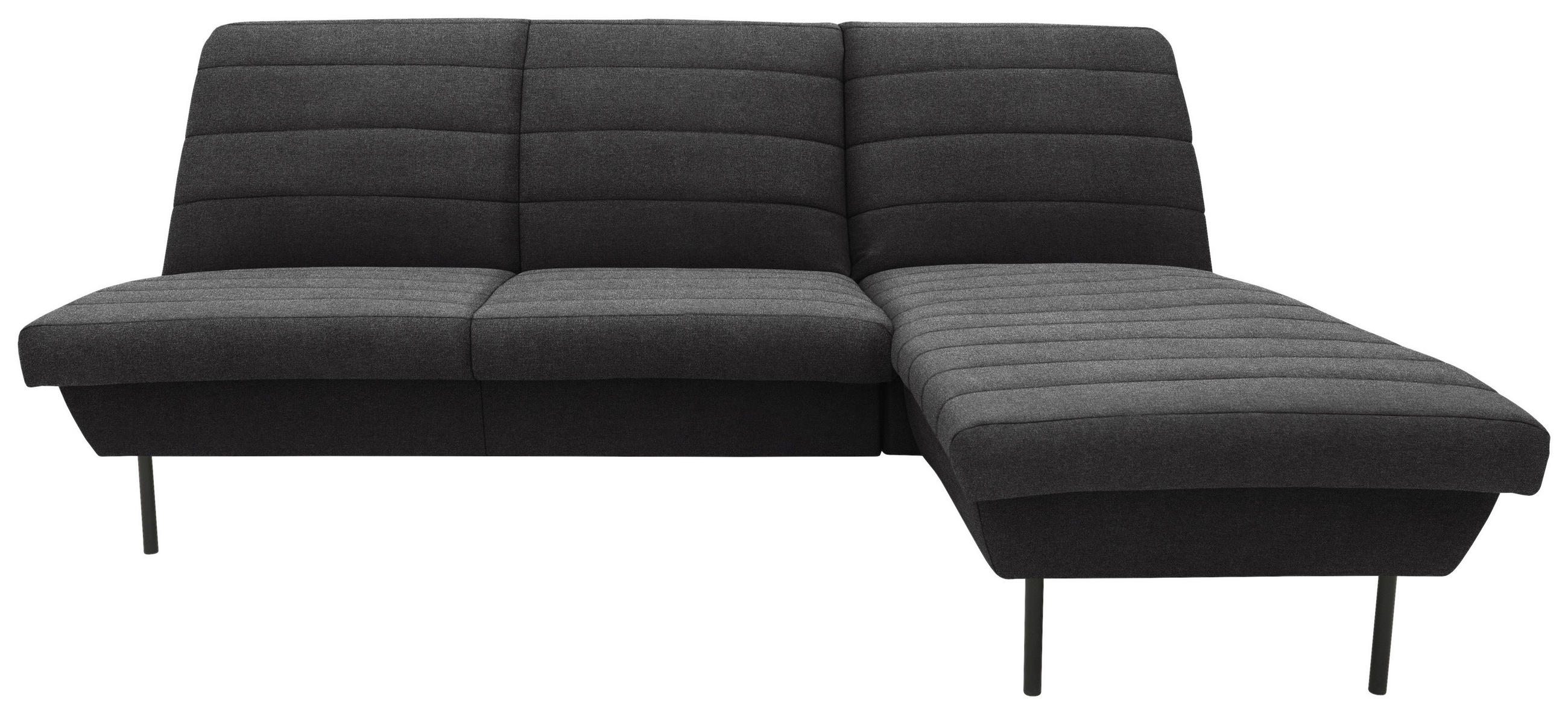 ECKSOFA Anthrazit  - Anthrazit/Schwarz, Design, Textil/Metall (214/92/168cm) - LOOKS by W.Joop