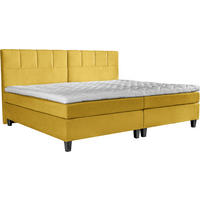 BOXSPRINGBETT 240/200 cm  in Gelb, Honig  - Wengefarben/Gelb, Trend, Holz/Textil (240/200cm) - Esposa
