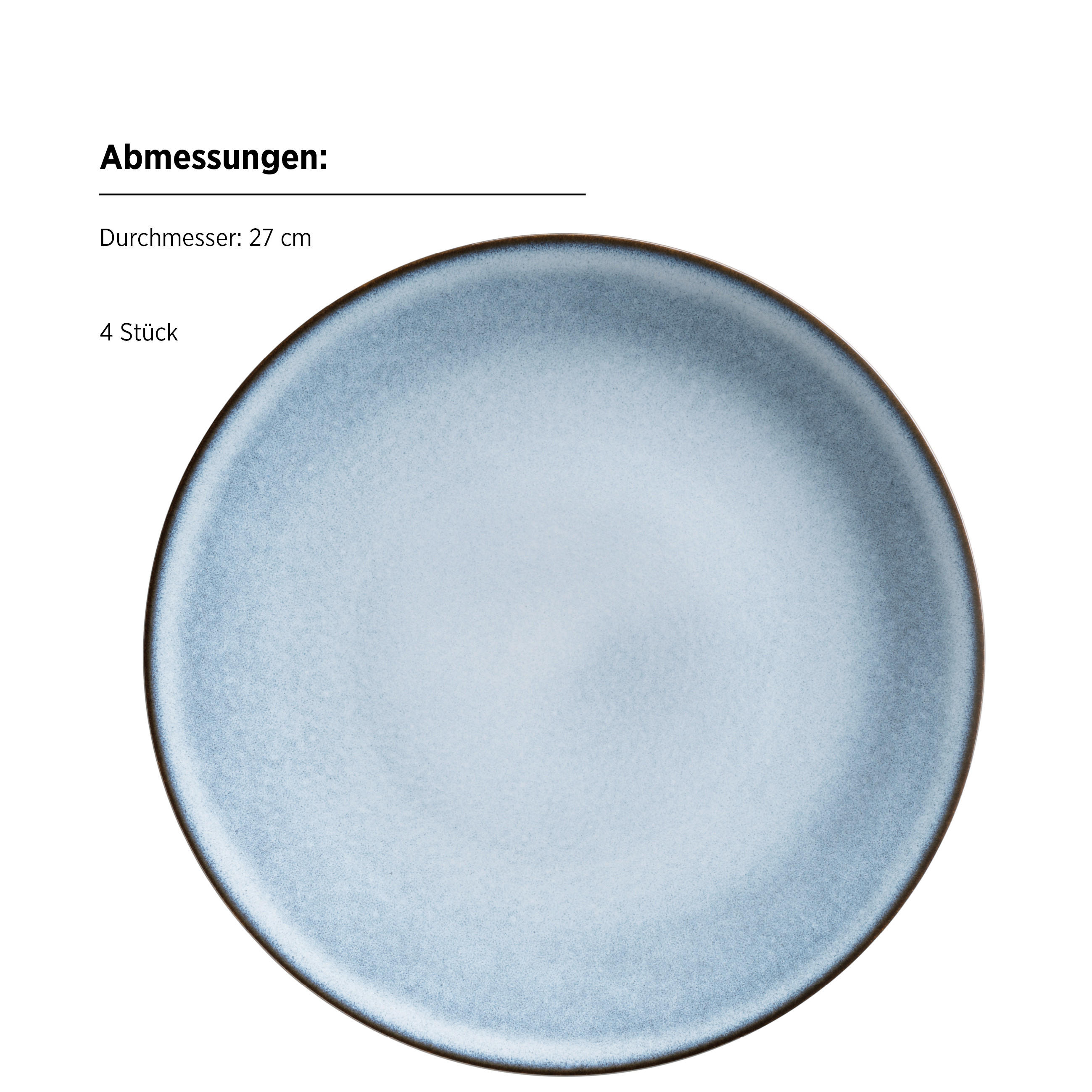 TAFELSERVICE SMOKY'S 8-teilig  - Blau, Basics, Keramik - Mäser