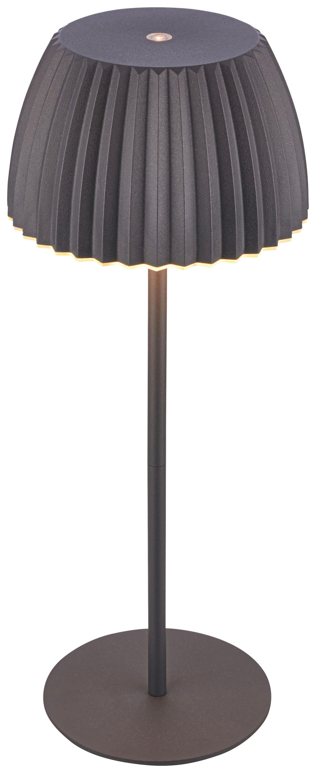 AKKU-TISCHLEUCHTE 14,5/36,5 cm  - Schwarz, Basics, Kunststoff/Metall (14,5/36,5cm)