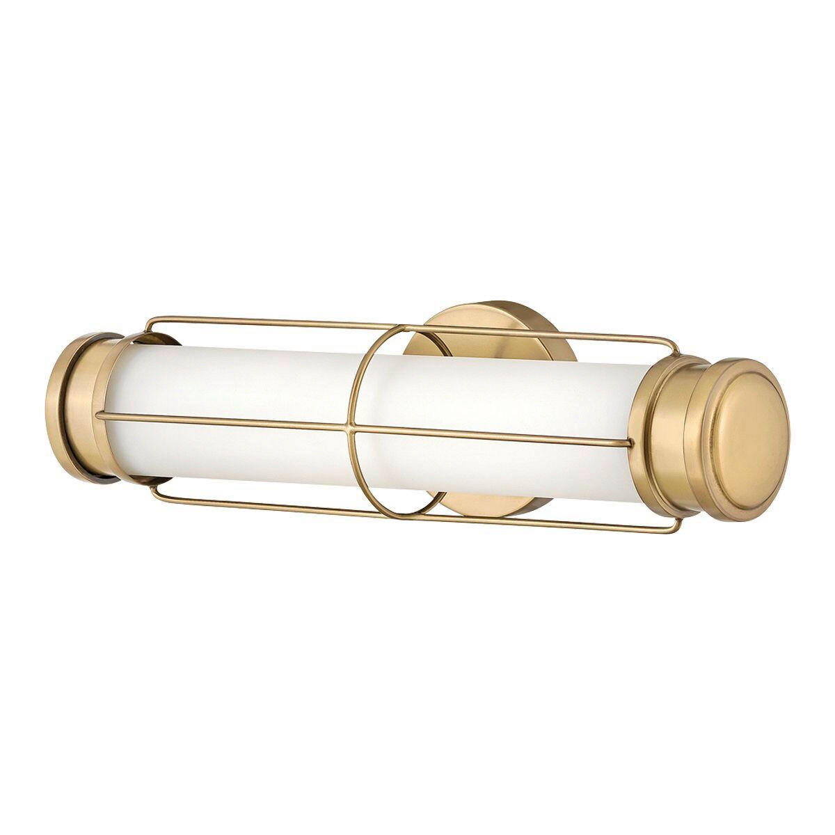 LED-WANDLEUCHTE Hinkley 11,4/43,2/13 cm  - Messingfarben, Design, Glas/Metall (11,4/43,2/13cm) - Elstead Lighting