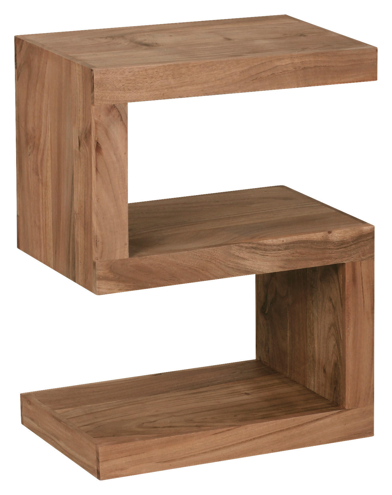 BEISTELLTISCH Akazie massiv rechteckig Akaziefarben - Akaziefarben, Design, Holz (44,5/30/60cm) - MID.YOU