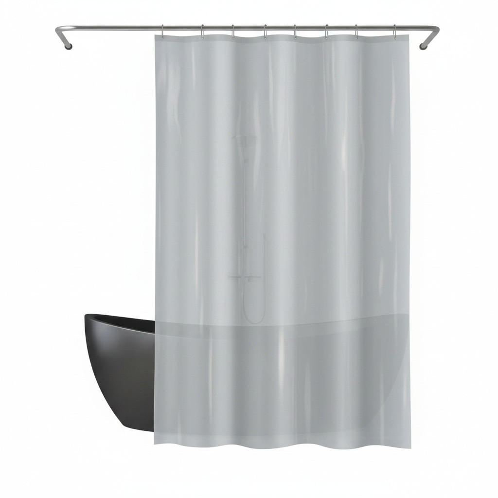 DUSCHVORHANG ROMANA 180/180 cm  - Hellgrau, Basics, Kunststoff (180/180cm) - MSV