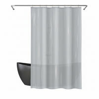 DUSCHVORHANG ROMANA 180/180 cm  - Hellgrau, Basics, Kunststoff (180/180cm) - MSV