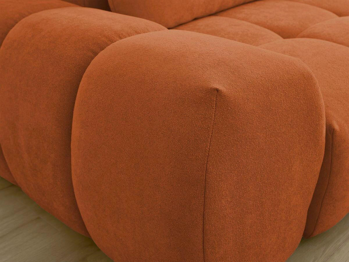 SCHLAFSOFA EVEREST  mit Rücken echt, Armteil links, Armteil rechts Struktur Orange  - Schwarz/Orange, MODERN, Kunststoff/Textil (278/90/115cm)