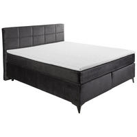 BOXSPRINGBETT 180/200 cm  in Schwarz  - Schwarz, Design, Holzwerkstoff/Kunststoff (180/200cm) - Xora