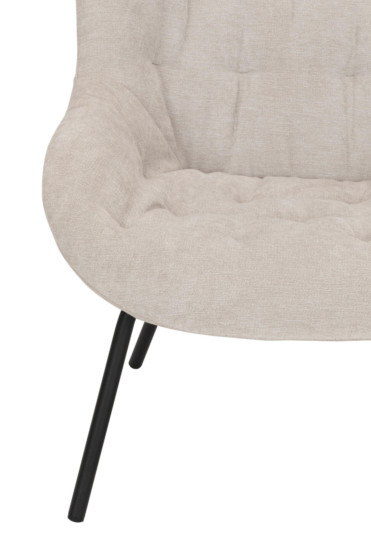 SESSEL Webstoff Beige    - Beige/Schwarz, MODERN, Textil/Metall (66/84/77cm) - MID.YOU