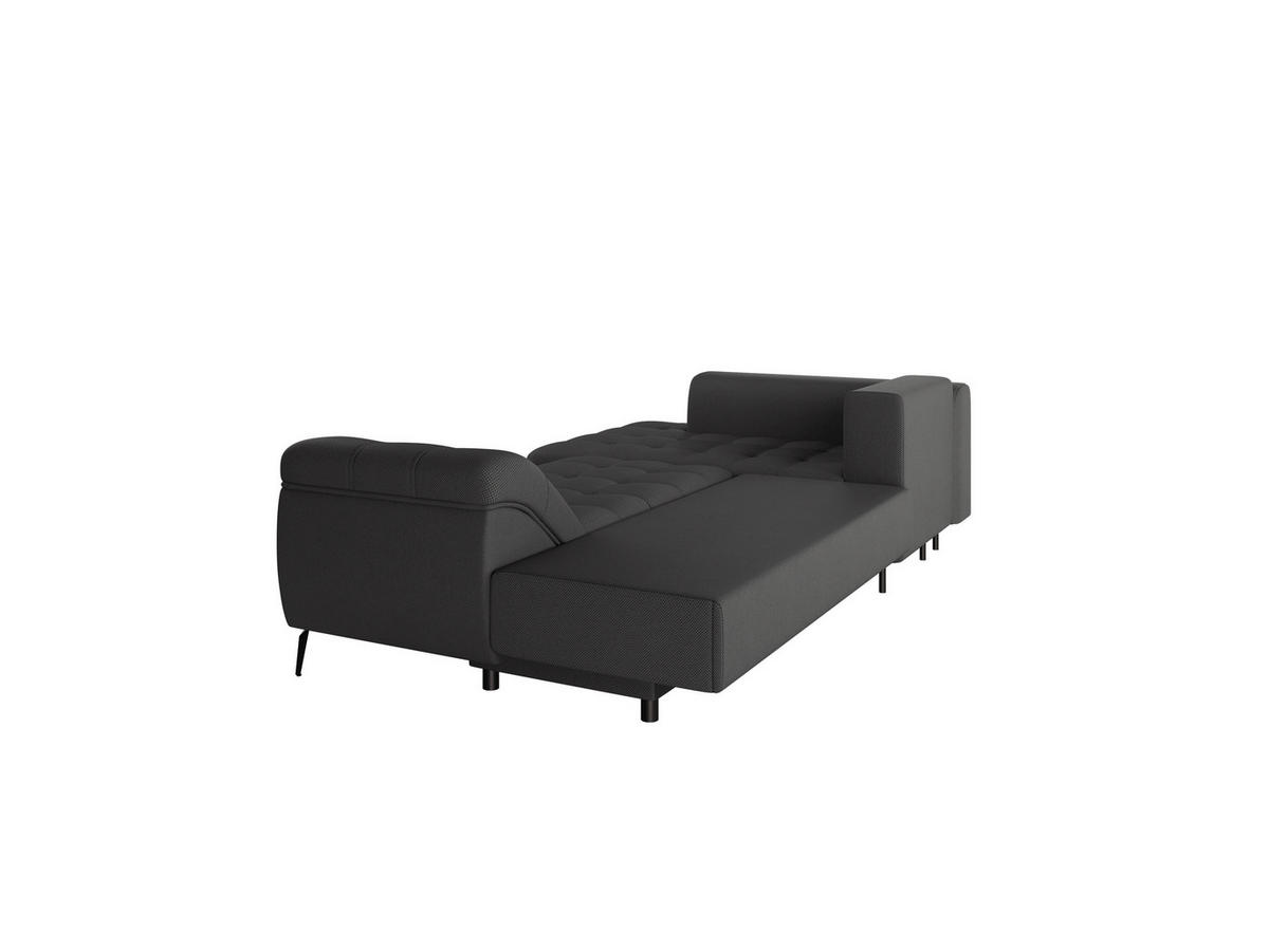 Ecksofa inkl. Funktionen in Webstoff Anthrazit  - Anthrazit/Schwarz, Modern, Holz/Textil (177/279cm)