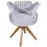 STUHL Velours Hellgrau - Eichefarben/Hellgrau, LIFESTYLE, Holz/Textil (60/83/65cm) - Hom`in STUHL Velours Hellgrau - Eichefarben/Hellgrau, LIFESTYLE, Holz/Textil (60/83/65cm) - Hom`in