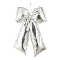 KARÁCSONYFADÍSZ - ezüstszínű, Basics, textil (38/27/8cm)