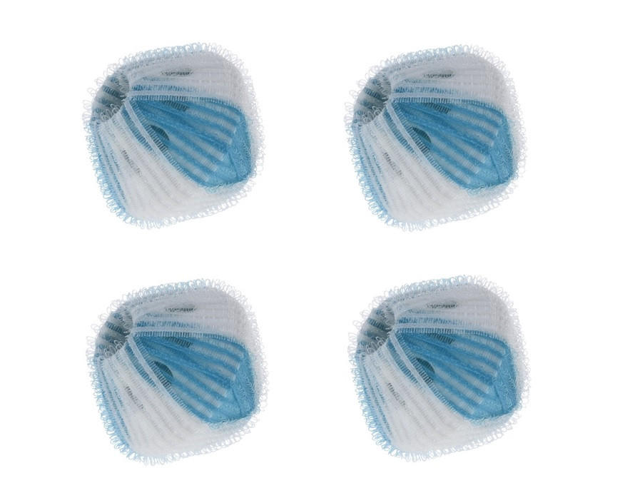 TORKBOLLAR  - vit/blå, Klassisk, plast (12/4,5/15cm)