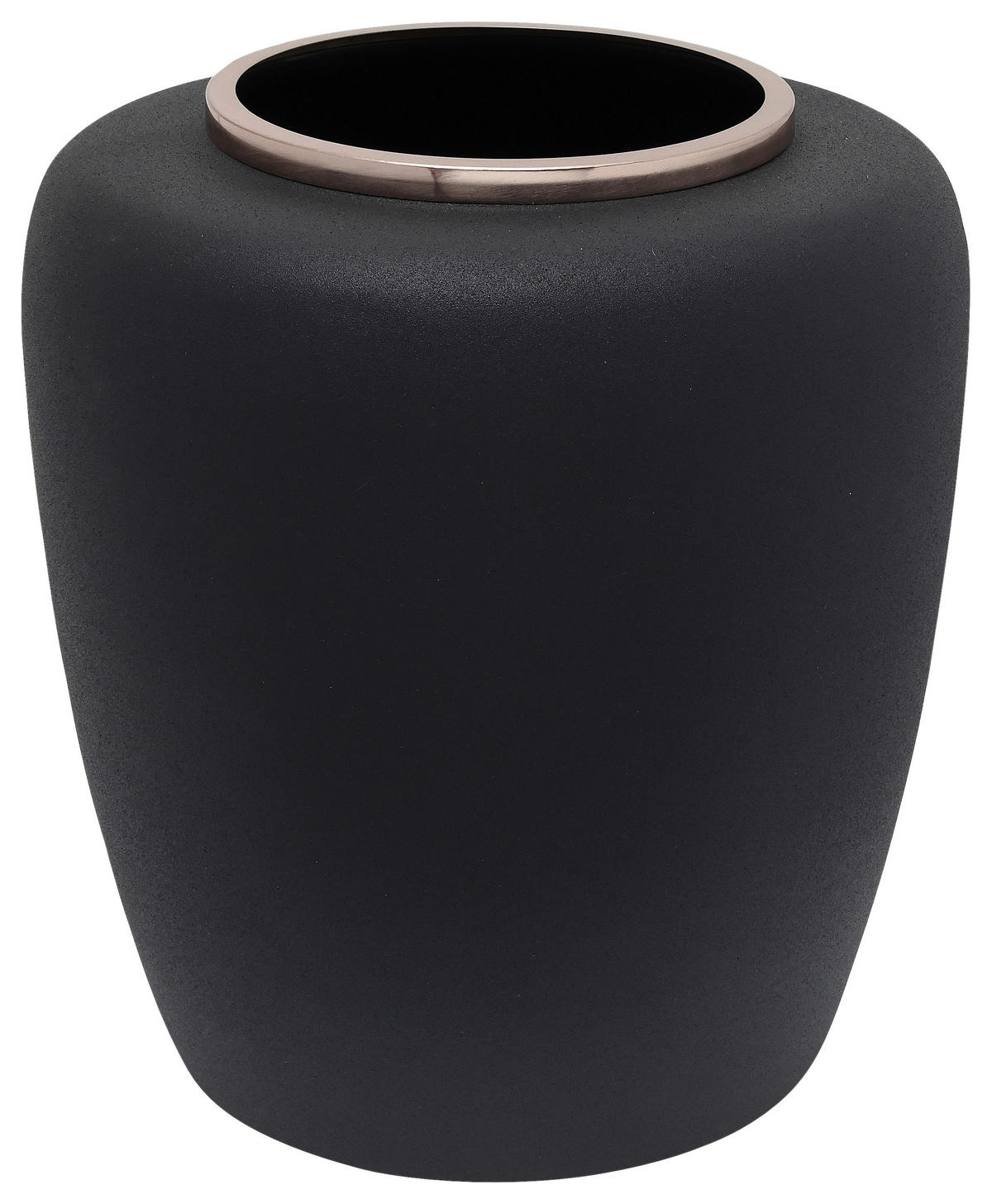 VASE  - Roségold/Schwarz, Trend, Metall (33,5/35cm) - Kayoom