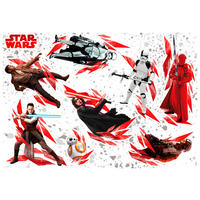DEKOSTICKER Star Wars The Last Jedi  - Rot/Schwarz, LIFESTYLE, Kunststoff (100/70cm) - Komar