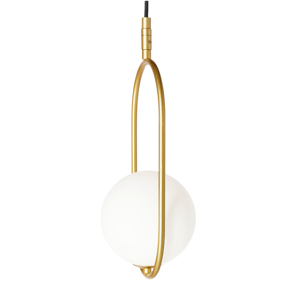 HÄNGLAMPA 18,5/15/120 cm  - vit, Design, metall/glas (18,5/15/120cm)