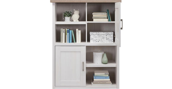 HIGHBOARD  in 106/135/42 cm  - Trüffeleichefarben/Graphitfarben, LIFESTYLE, Holzwerkstoff/Metall (106/135/42cm) - Carryhome