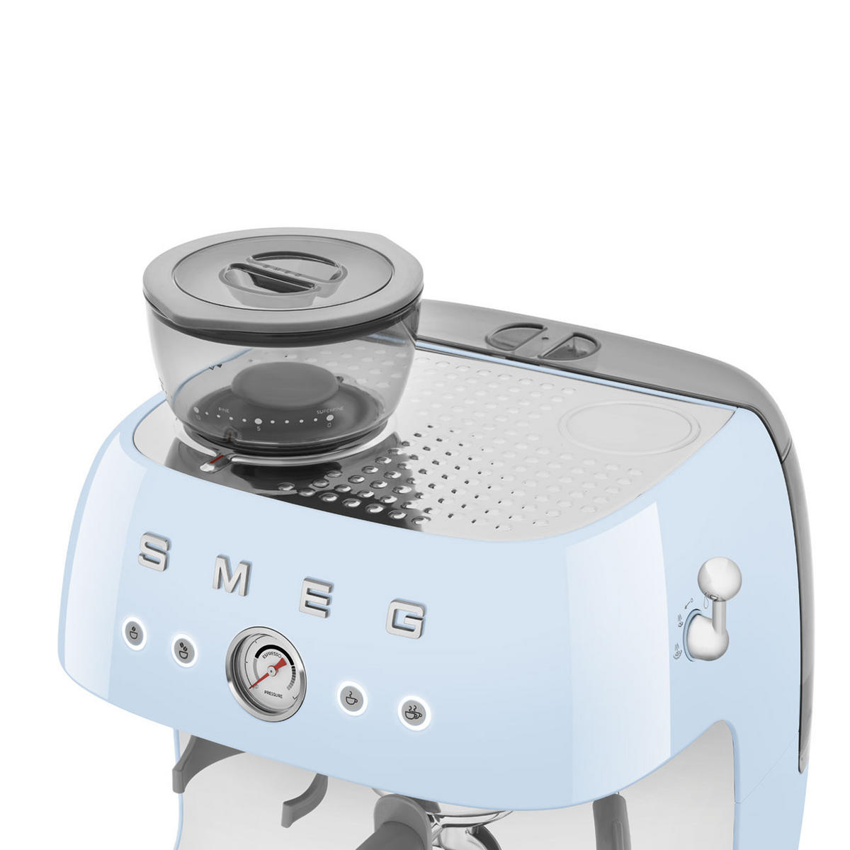 ESPRESSOMASCHINE  - Pastellblau, Basics, Kunststoff/Metall (33,4/44,3/43cm) - SMEG