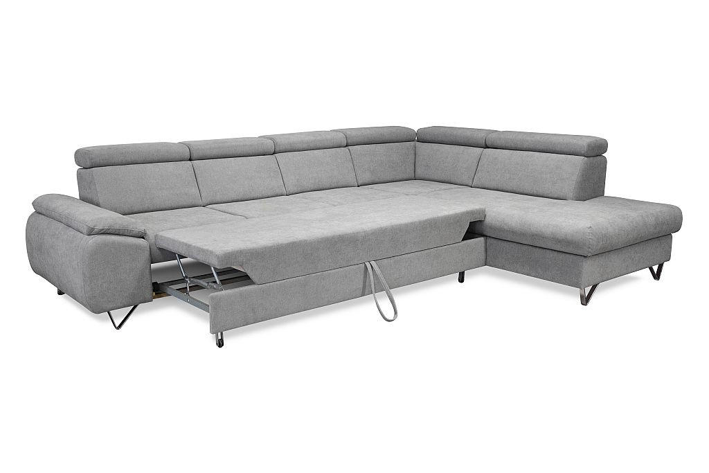 UGAONA GARNITURA siva  - boja hroma/siva, Moderno, drvo/metal (315/232cm) - Hom`in