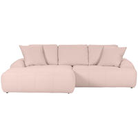 KUTNA GARNITURA tekstil  ružičasta   - ružičasta/crna, Konvencionalno, tekstil/plastika (195/286cm) - Carryhome